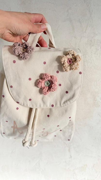 Blüten-Kinderrucksack – optional personalisiert