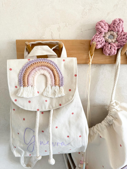 Regenbogen-Rucksack & Turnbeutel – einzeln oder Set