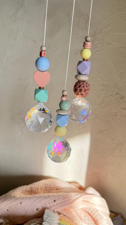 Pastell-Suncatcher mit Kristall – Designwahl