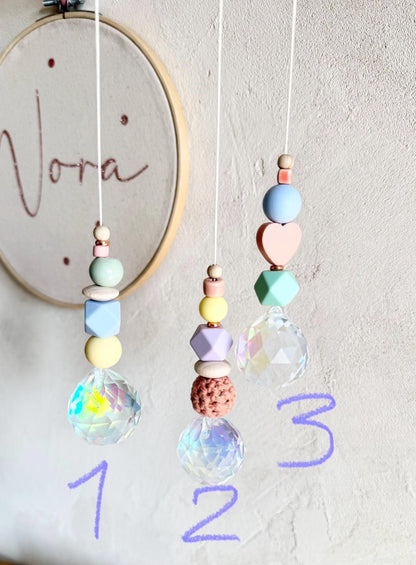 Pastell-Suncatcher mit Kristall – Designwahl