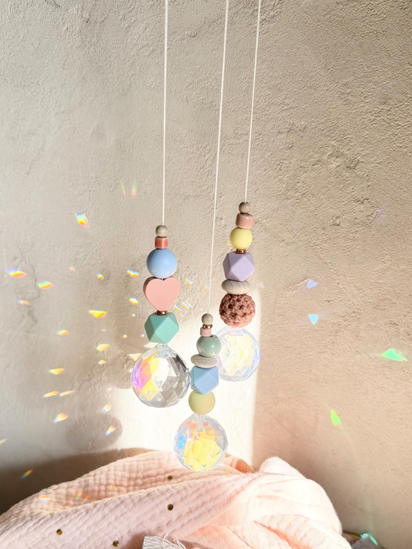 Pastell-Suncatcher mit Kristall – Designwahl