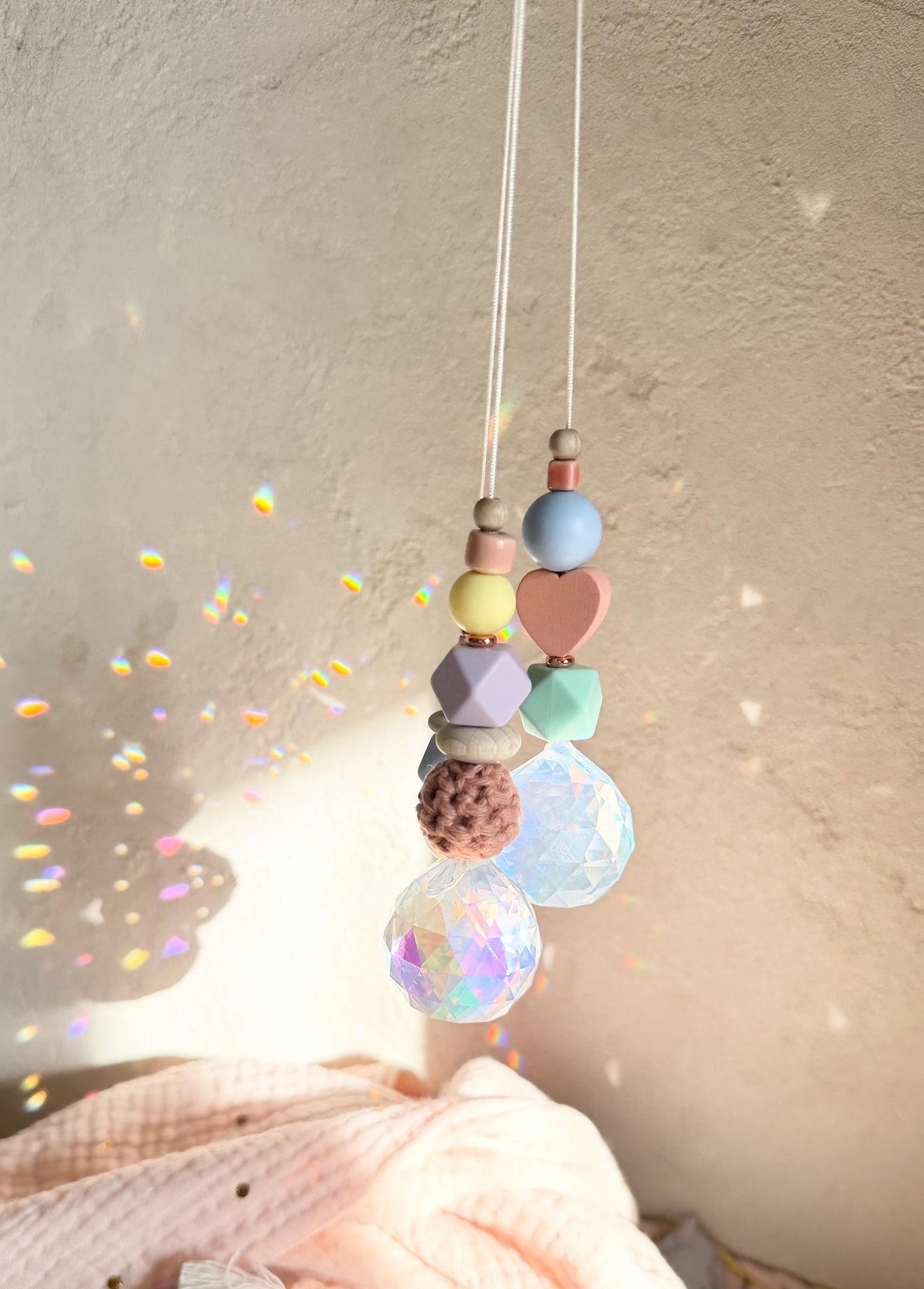 Pastell-Suncatcher mit Kristall – Designwahl