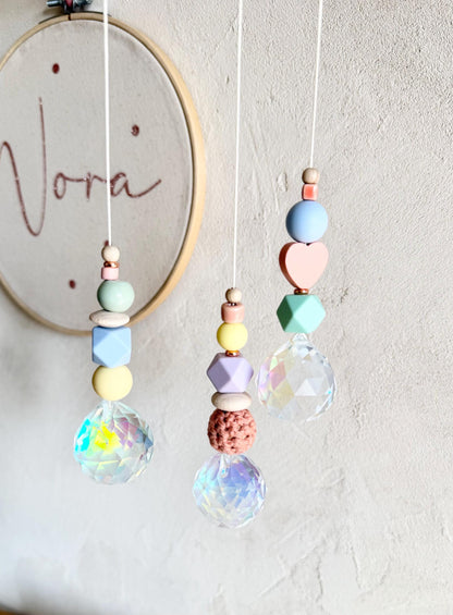 Pastell-Suncatcher mit Kristall – Designwahl