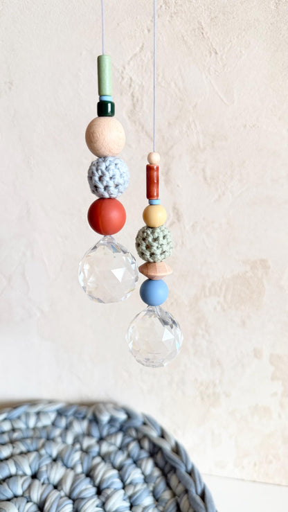 Suncatcher-Set in Rotbraun, Grün & Blau
