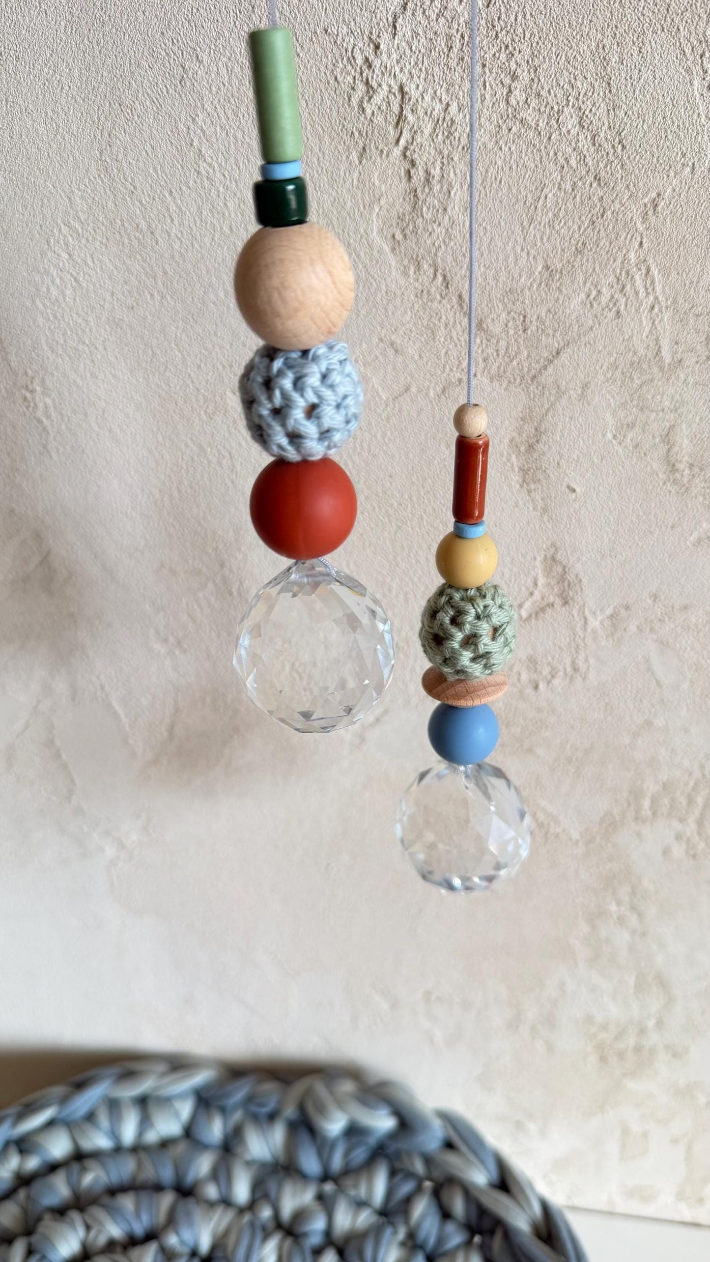 Suncatcher-Set in Rotbraun, Grün & Blau