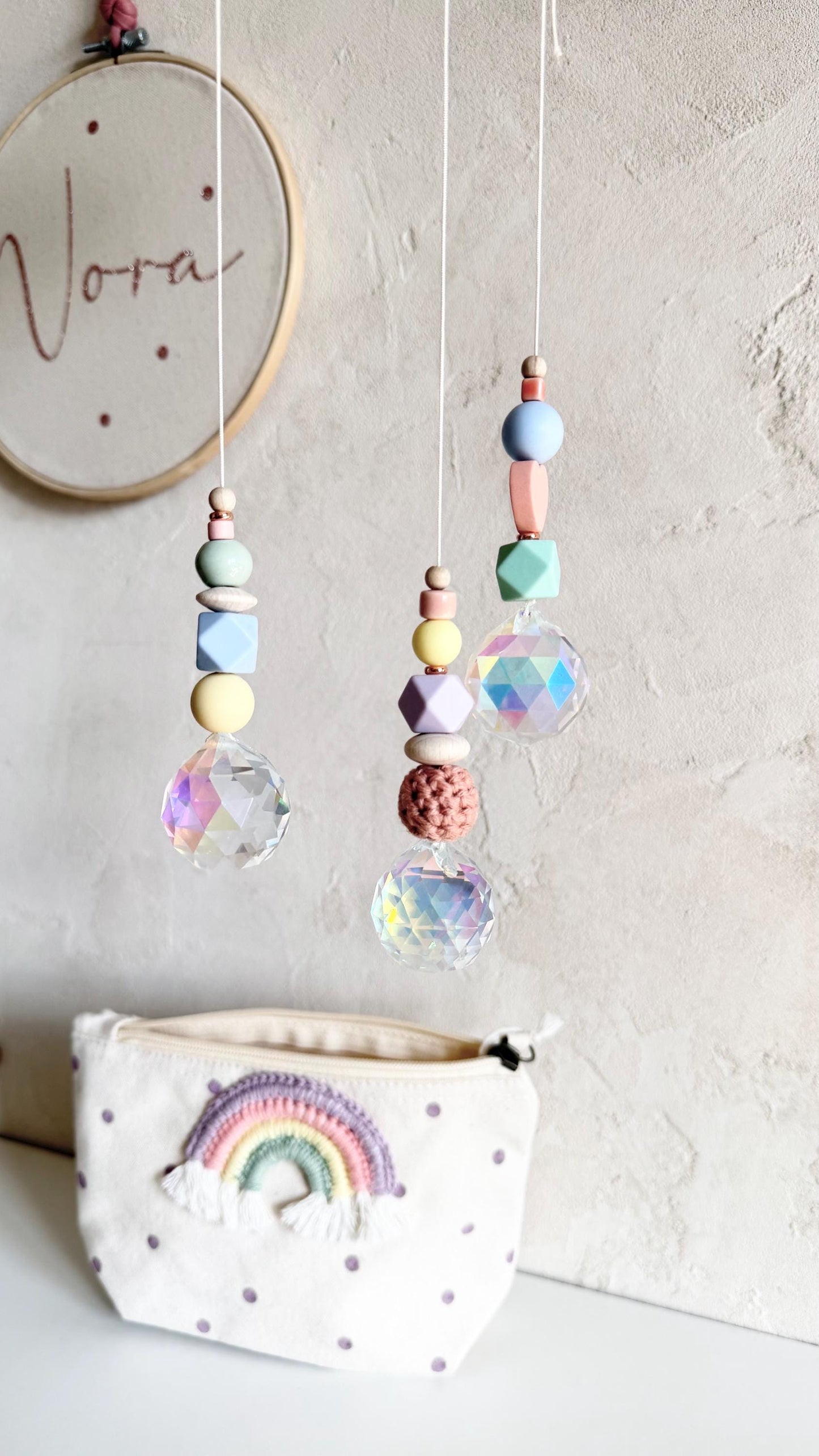 Pastell-Suncatcher mit Kristall – Designwahl
