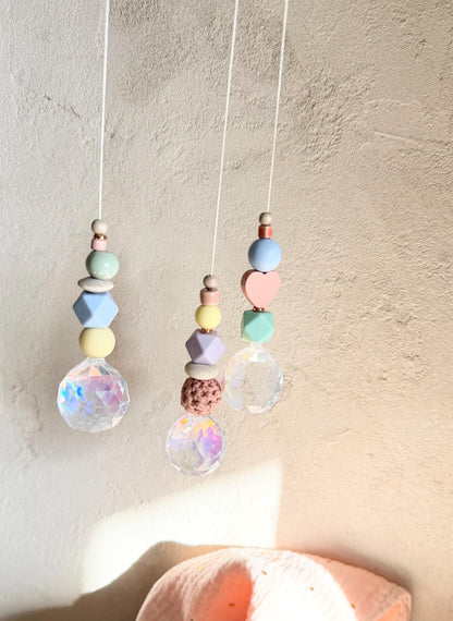 Pastell-Suncatcher mit Kristall – Designwahl
