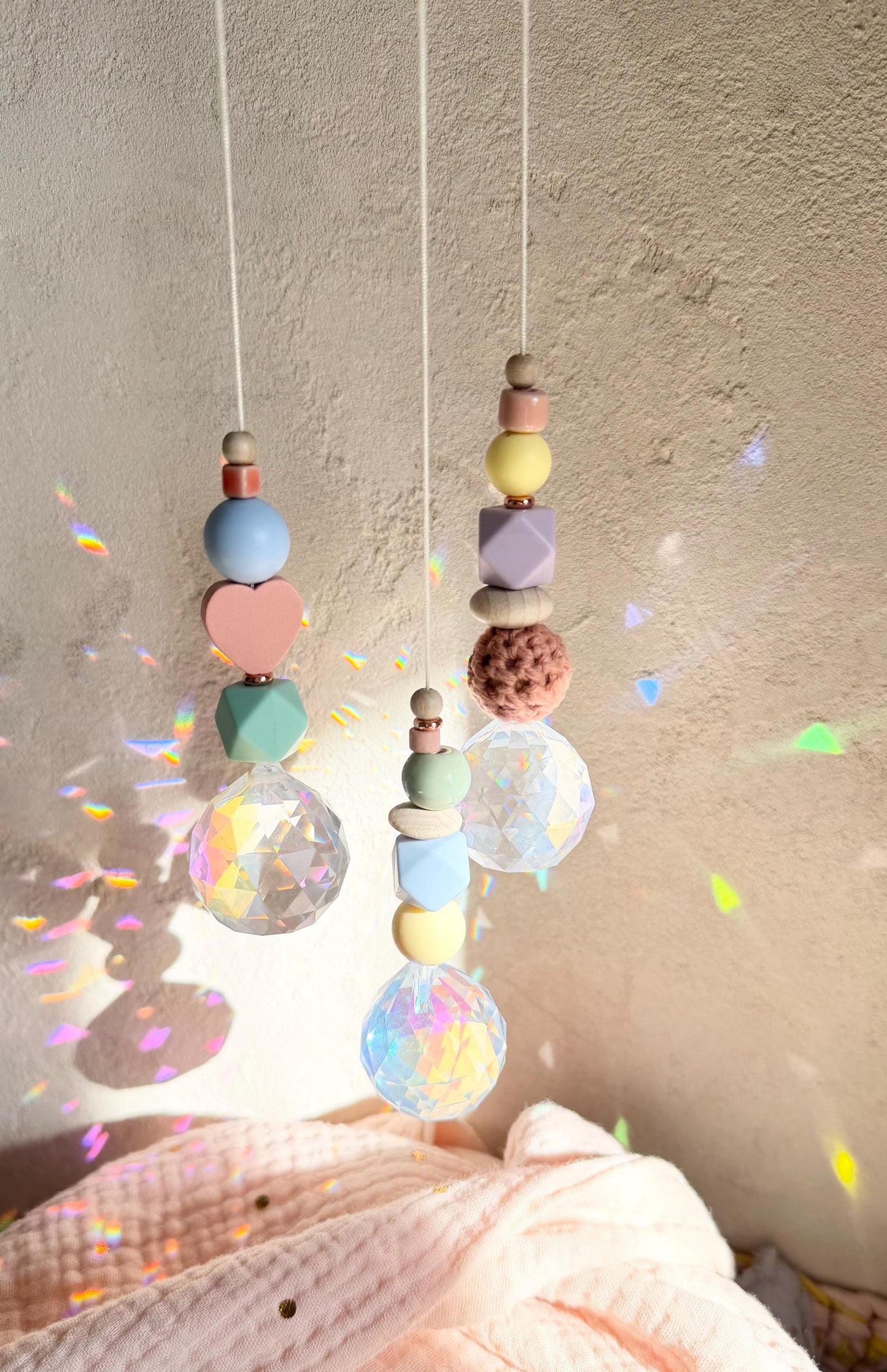 Pastell-Suncatcher mit Kristall – Designwahl