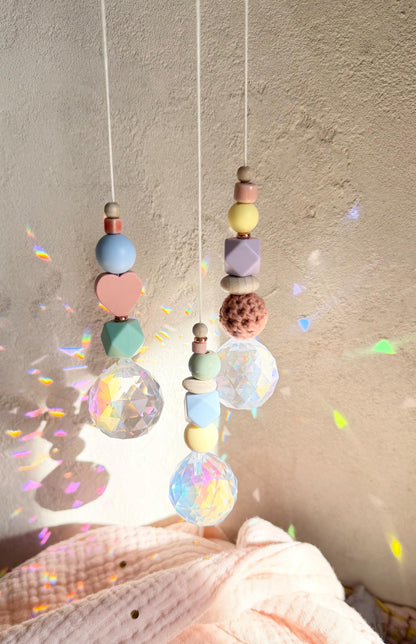 Pastell-Suncatcher mit Kristall – Designwahl