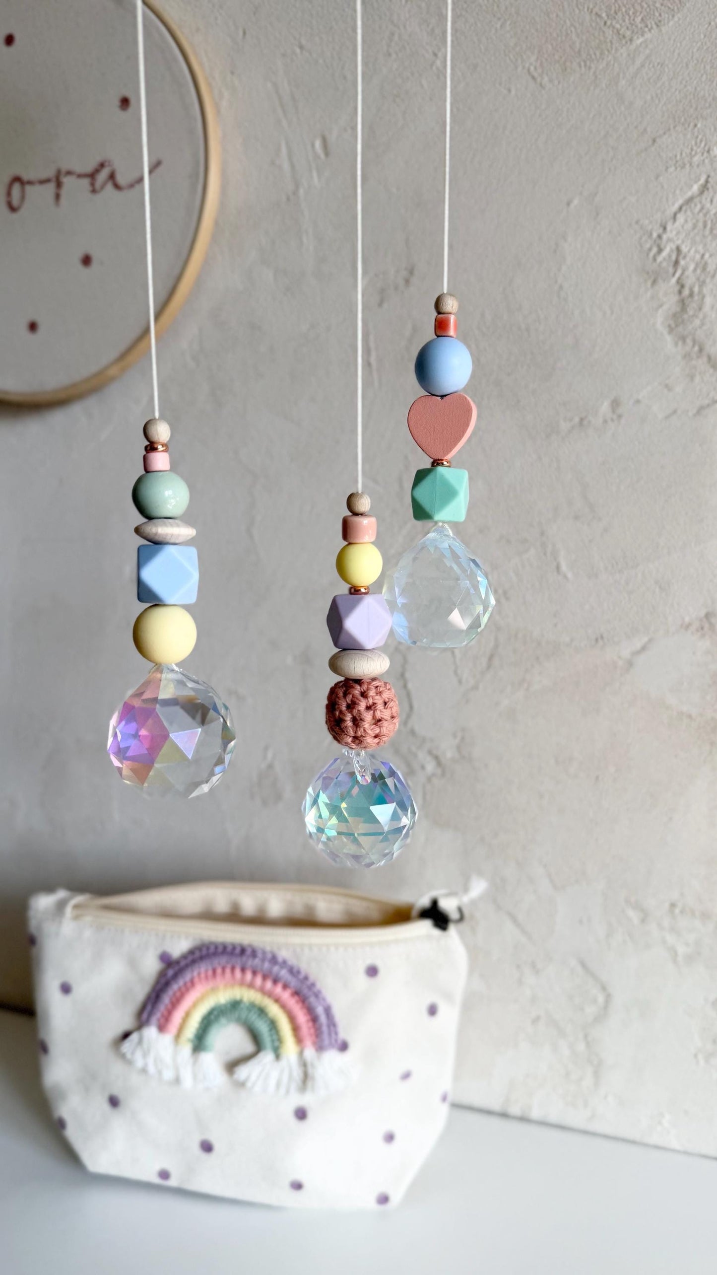 Pastell-Suncatcher mit Kristall – Designwahl
