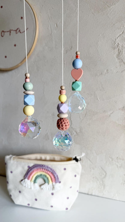 Pastell-Suncatcher mit Kristall – Designwahl