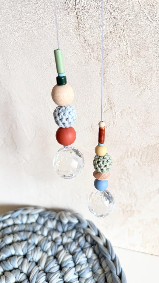 Suncatcher-Set in Rotbraun, Grün & Blau