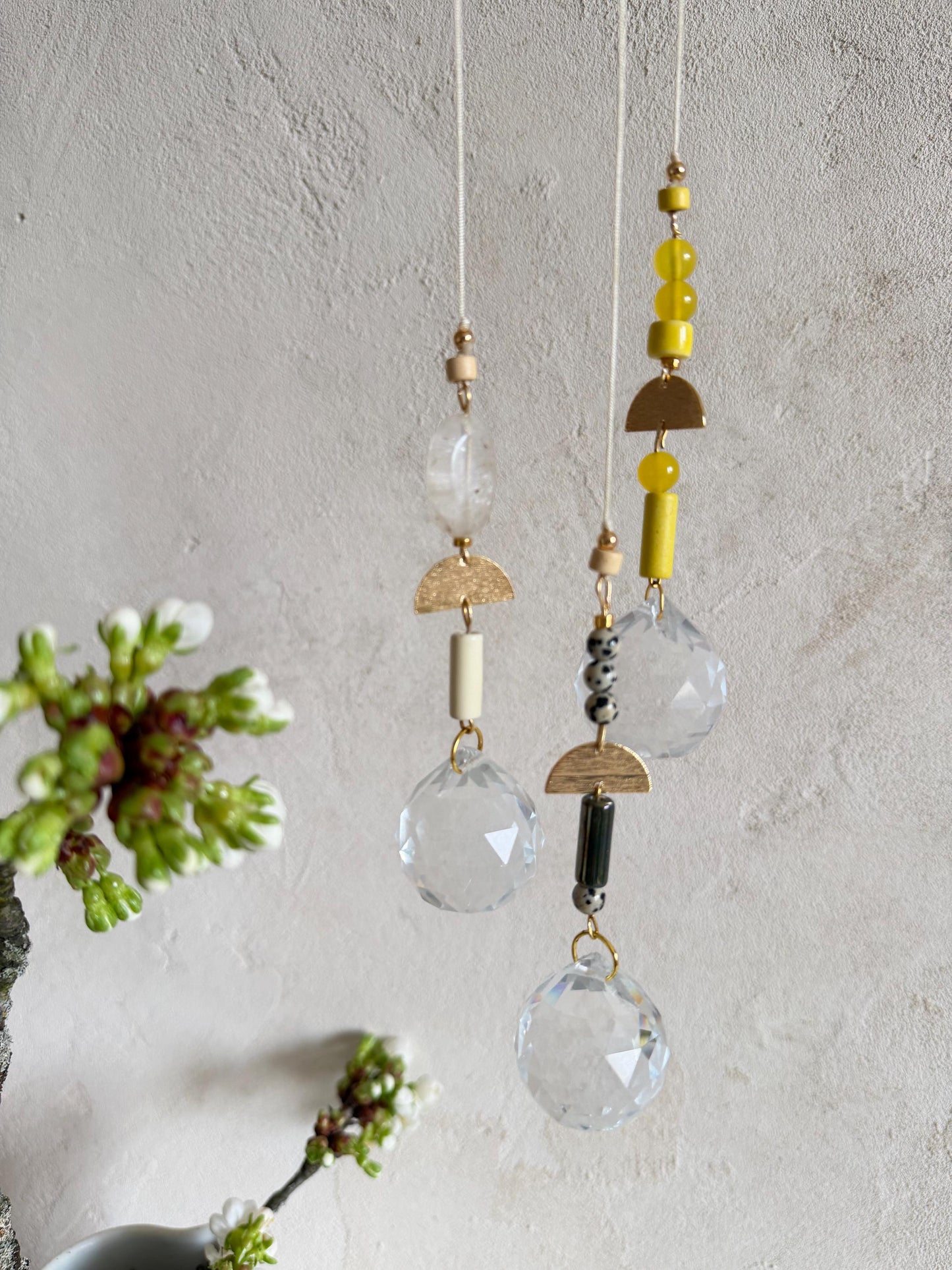 Suncatcher mit Naturstein & Messing