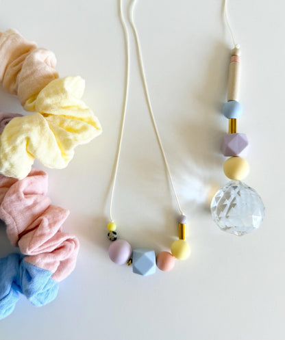 Musselin-Scrunchie in Pastell – Farbwahl