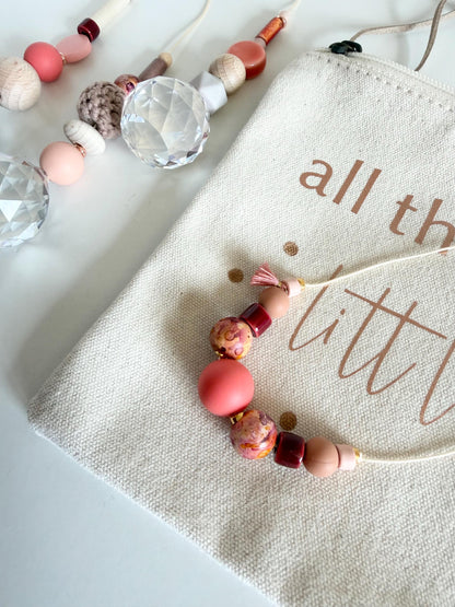 Perlenkette Berry Blush in Rosé & Beere