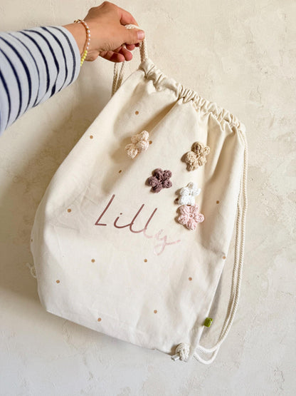 Blüten-Turnbeutel im passenden Kindergartenstart-Set