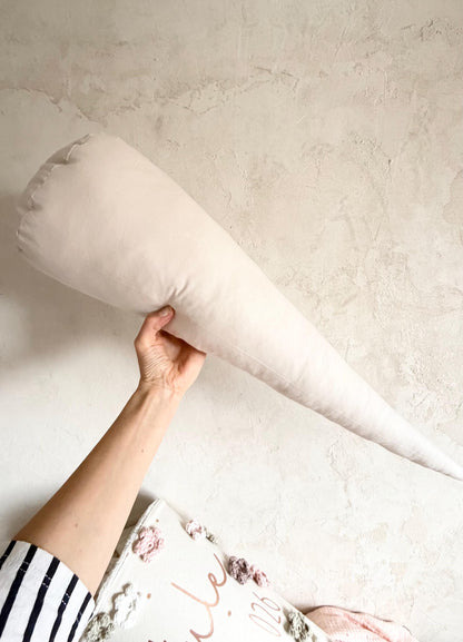 Weißes Innenkissen für eine 70 cm lange Stoffschultüte