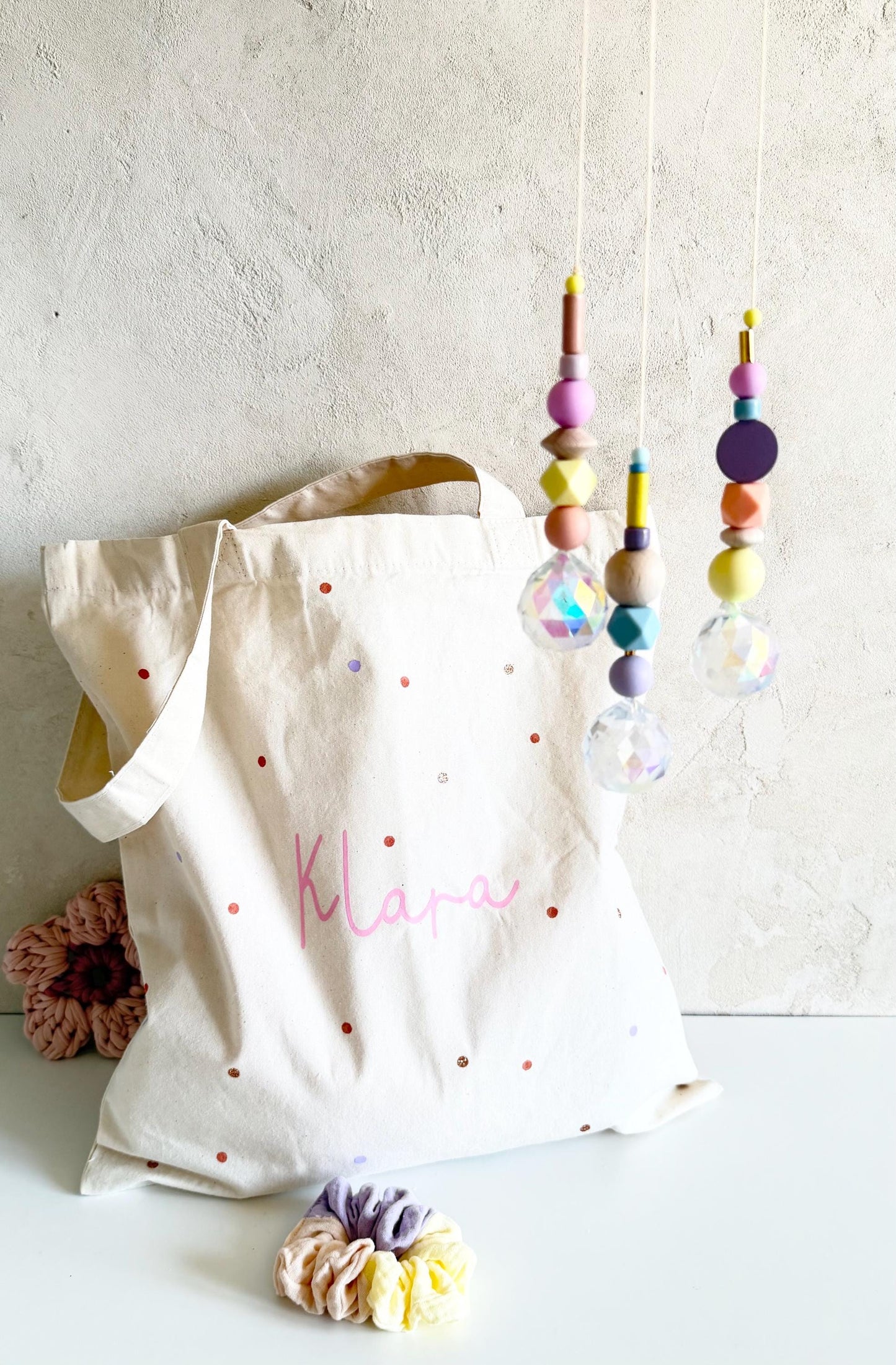 Pastell-Suncatcher mit Kristall