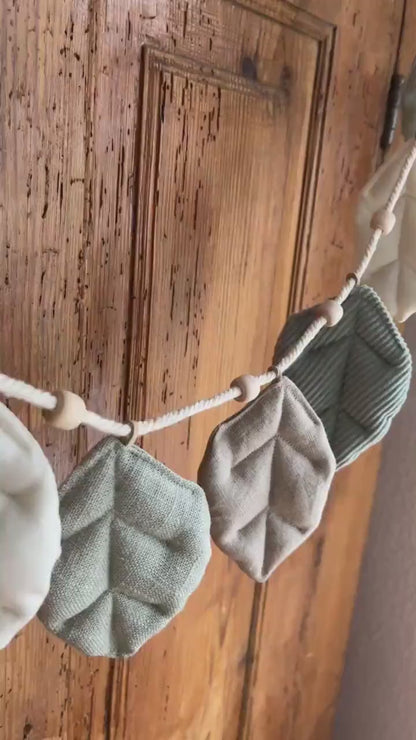 Blättergirlande in Salbei & Creme – 1,60 m