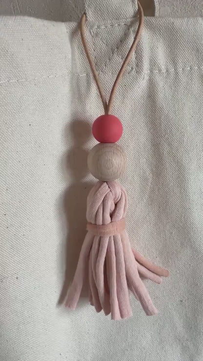 Stofftasche „Oh là là“ mit Quaste