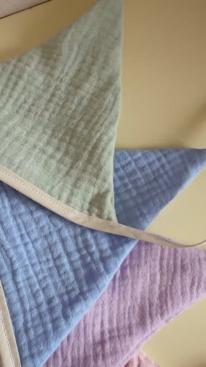 Musselin-Wimpelkette Pastell – 9 Wimpel